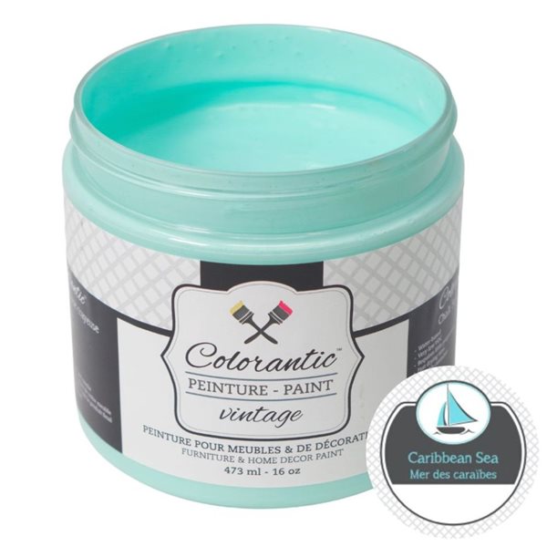 Colorantic Caribbean Sea Turquoise Chalk-Based Paint (Trial Size)