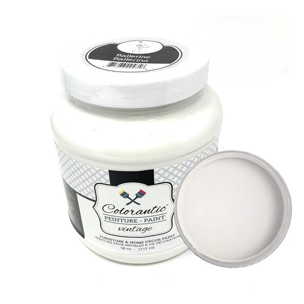 Peinture à la craie Ballerine par Colorantic, blanc cassé, 1/2 gal