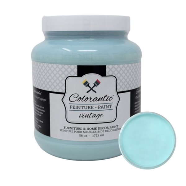 Peinture à la craie Océan par Colorantic, bleu turquoise pâle, 1/2 gal