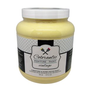 Peinture à la craie Tarte au citron par Colorantic, jaune pâle, 1/2 gal