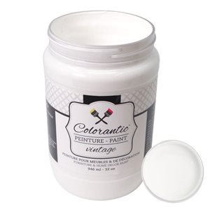 Peinture à la craie Boule de coton par Colorantic, blanc pur, 1 L