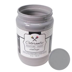 Peinture à la craie Poussière de tracteur par Colorantic, gris foncé, 1 L