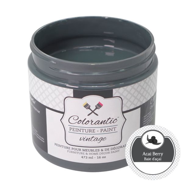 Colorantic Acai Berry Charcoal Black Chalk-Based Paint (Trial Size)