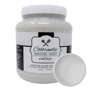 Peinture à la craie Guimauve grillée par Colorantic, gris pâle, 1/2 gal