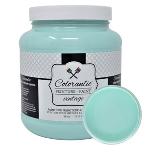 Peinture à la craie Mer des Caraïbes par Colorantic, vert turquoise, 1/2 gal