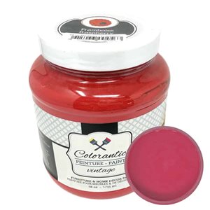 Peinture à la craie Framboise par Colorantic, rouge/rose, 1/2 gal