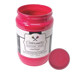 Colorantic Raspberry Red/Pink Chalk-Based Paint (Quart Size)