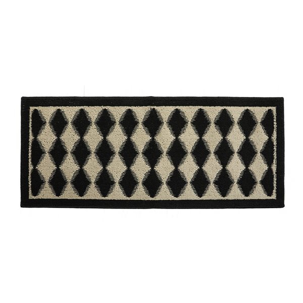 Nova Home Collection Non-Slip Soft 20-in x 48-in Kitchen Rug Mat, Black Pumice, - 2-Piece Set