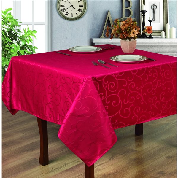 Home Secret Indoor Red Table Cover 70-in x 70-in Square