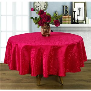 Home Secret Indoor Red Table Cover 60-in x 60-in Round