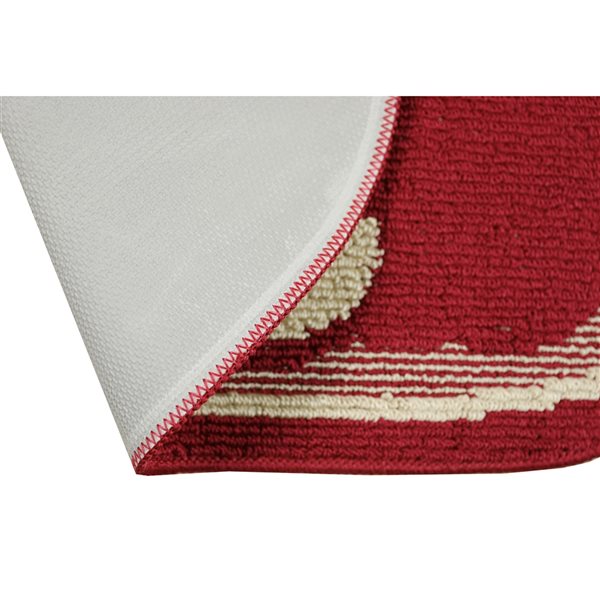 Nova Home Collection Non-Slip Soft 20-in x 48-in Kitchen Rug Mat, Red Apple, Oblong Shape