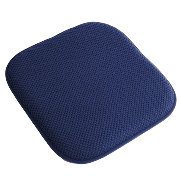 Marina Decoration Navy Blue Memory Foam Chair Pad Nonslip Rubber Cushion - 6-Pack
