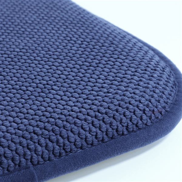 Marina Decoration Navy Blue Memory Foam Chair Pad Nonslip Rubber Cushion - 6-Pack