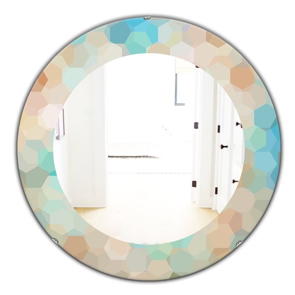 Designart Canada 24-in L x 24-in W Round Honeycomb Modern Polished Wall ...