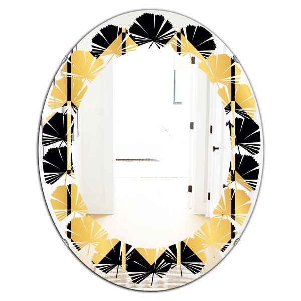 Designart 31.5-in x 23.7-in Gold Luxury Metallic/Geometrics V Modern ...