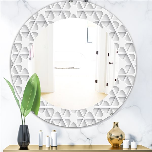 Designart 24-in x 24-in White Scandinavian Mirror MIR18848-FC24 | RONA