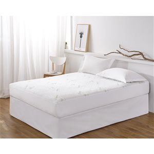 Marina Decoration 16-in D Waterproof Rayon from Bamboo Twin Hypoallergenic Mattress Cover