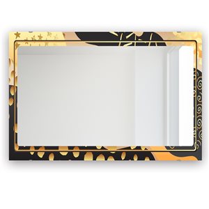 Designart 23.7-in x 31.5-in Playful Gold 21 Rectangle Glam Mirror