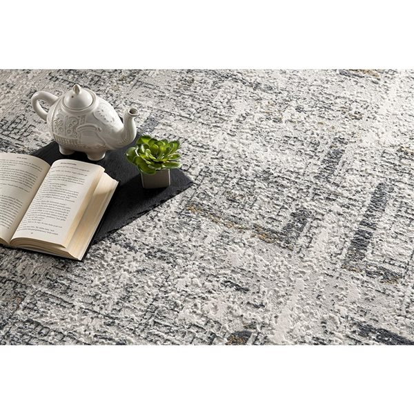 Rug Branch Modern Scandinavian  Grey Beige Indoor Area Rug - 4x6