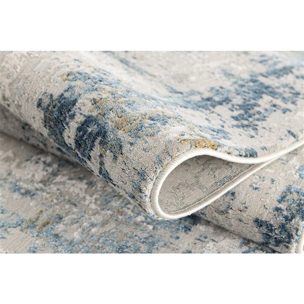 Rug Branch Contemporary Abstract  Blue Grey Indoor Area Rug - 4x6