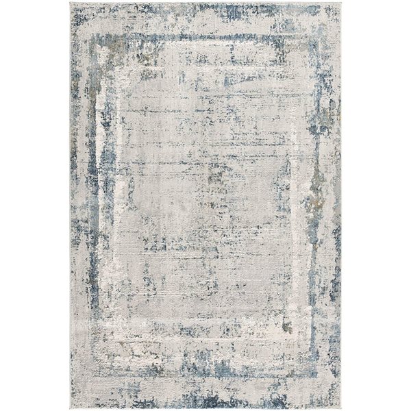 Rug Branch Contemporary Abstract  Blue Grey Indoor Area Rug - 4x6