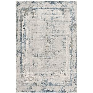 Rug Branch Contemporary Abstract  Blue Grey Indoor Area Rug - 4x6