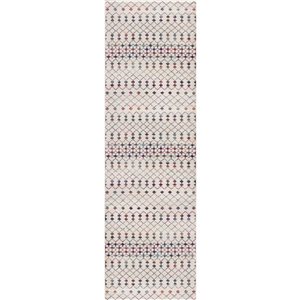 Rug Branch Modern Boho  Beige Blue Indoor Runner Rug - 2x20