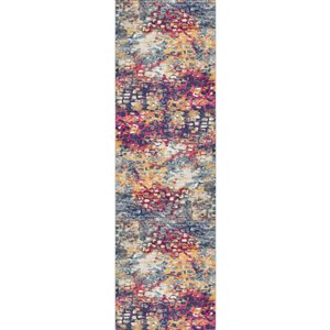 Tapis de passage Savannah abstrait moderne de 2 x 13 par Rug branch, multicolore