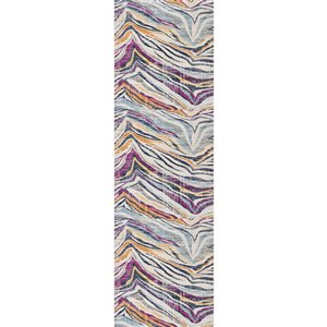 Tapis de passage Savannah multicolore ligné de 2 x 10 par Rug branch