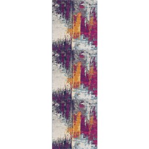 Tapis de passage Savannah multicolore abstrait moderne de 2 x 10 par Rug branch
