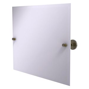 Allied Brass Tango 21-in Antique Brass Rectangular Frameless Bathroom Mirror