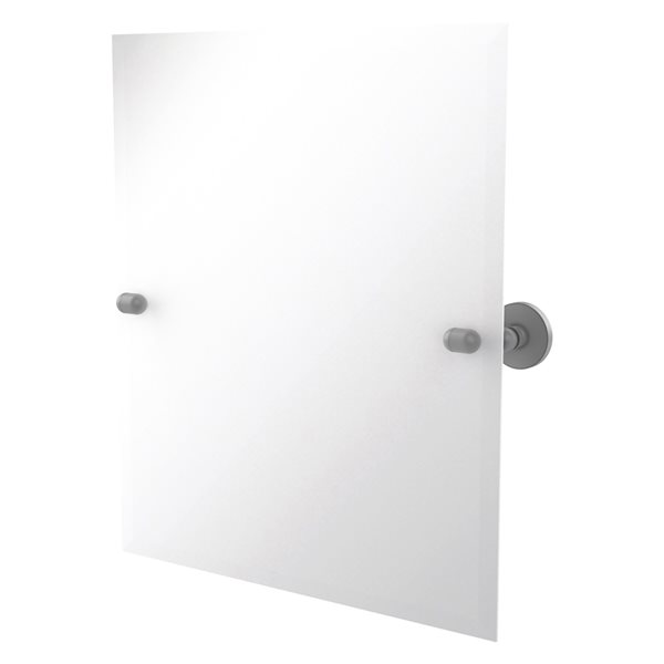 Allied Brass Tango 26-in Matte Grey Rectangular Frameless Bathroom Mirror