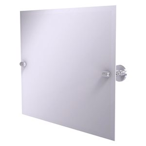 Allied Brass Tango 21-in Satin Chrome Rectangular Frameless Bathroom Mirror