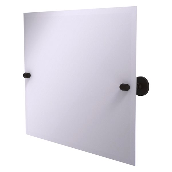 Allied Brass Tango 21-in Oil Rubbed Bronze Rectangular Frameless Bathroom Mirror