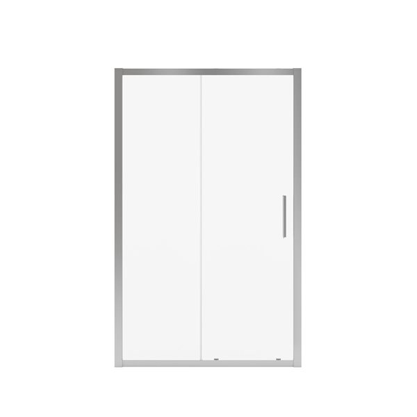 MAAX Connect 45-in to 46.5-in W x 72-in H Sliding Shower Door in Chrome with Clear Glass