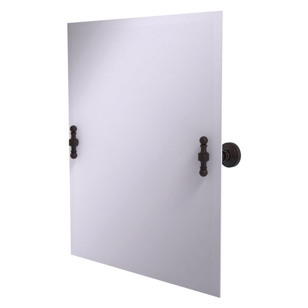 Allied Brass Retro Wave 26-in Venetian Bronze Rectangular Frameless Bathroom Mirror