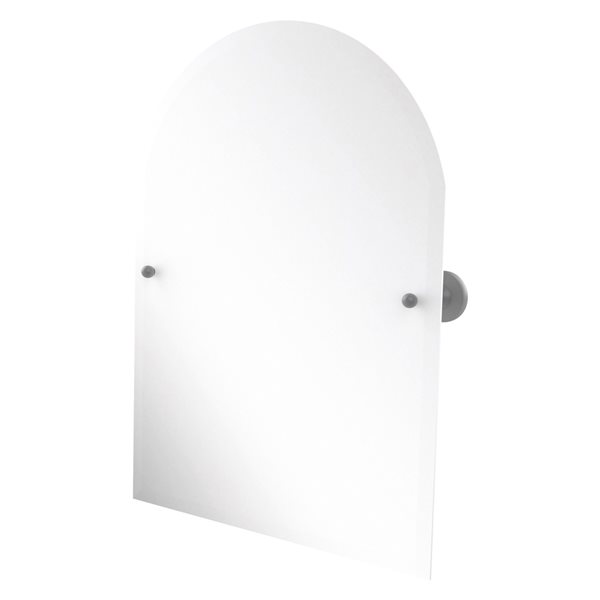 Allied Brass Sag Harbor 21-in Matte Grey Arch Frameless Bathroom Mirror ...