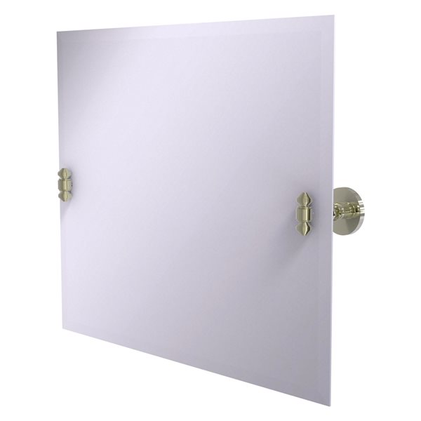 Allied Brass Southbeach 21-in Polished Nickel Rectangular Frameless Bathroom Mirror