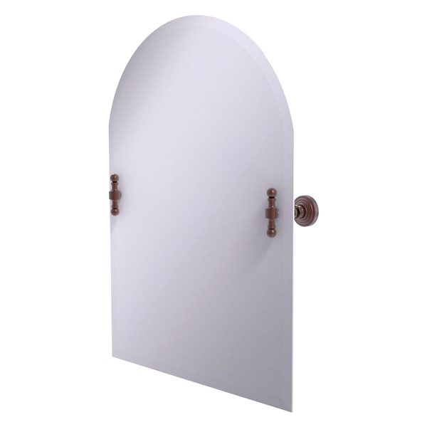 Allied Brass Retro Wave 29-in Antique Copper Arch Frameless Bathroom Mirror