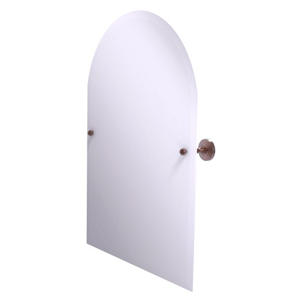 Allied Brass Sag Harbor 21-in Antique Copper Arch Frameless Bathroom Mirror