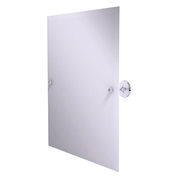 Allied Brass Shadwell 21-in Polished Chrome Rectangular Frameless Bathroom Mirror