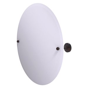 Allied Brass Sag Harbor 22-in Venetian Bronze Round Frameless Bathroom Mirror