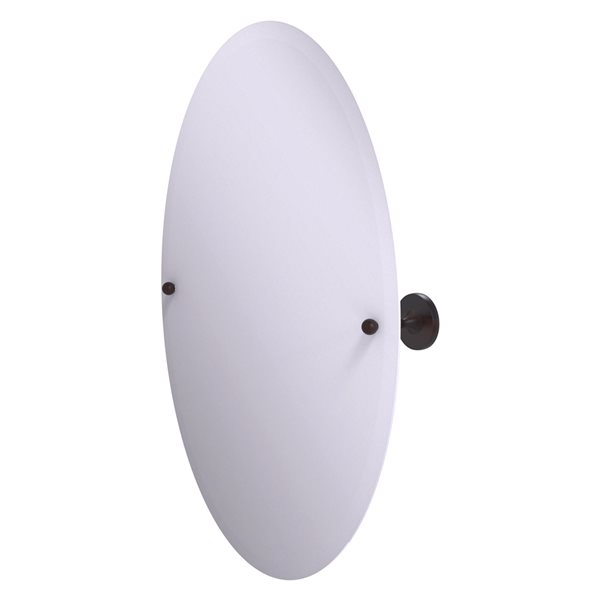 Allied Brass Shadwell 21-in Venetian Bronze Oval Frameless Bathroom Mirror