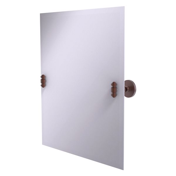 Allied Brass Southbeach 26-in Antique Copper Rectangular Frameless Bathroom Mirror