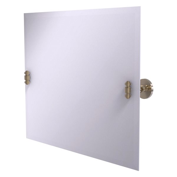 Allied Brass Southbeach 21-in Antique Pewter Rectangular Frameless Bathroom Mirror