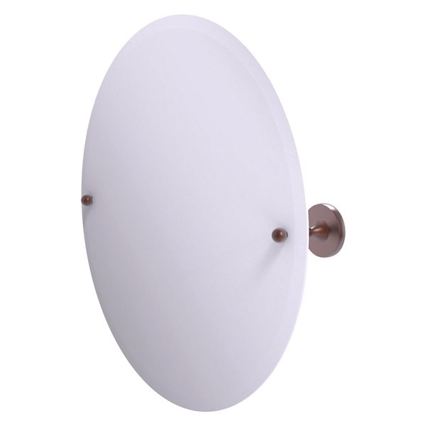 Allied Brass Shadwell 22-in Antique Copper Round Frameless Bathroom Mirror