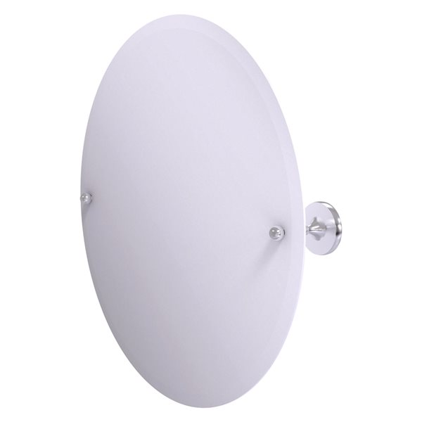 Allied Brass Shadwell 22-in Satin Chrome Round Frameless Bathroom Mirror