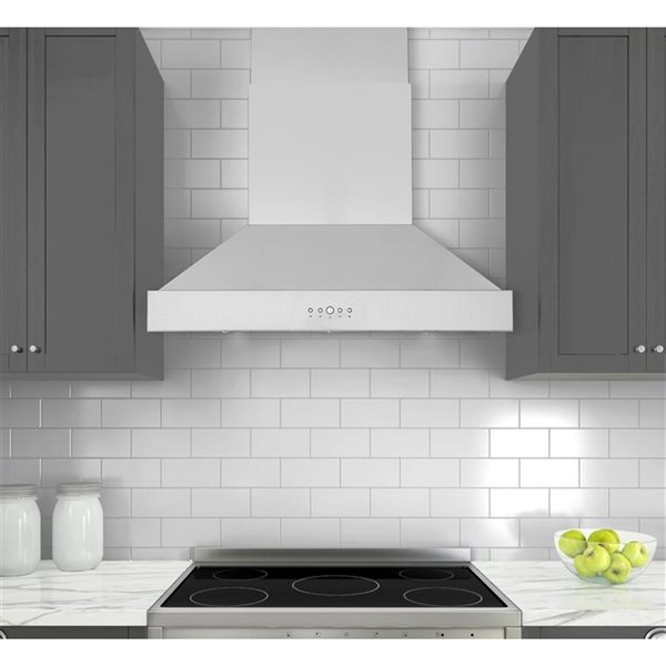 Ancona 36-in Ducted Stainless Steel Wall-Mounted Range Hood