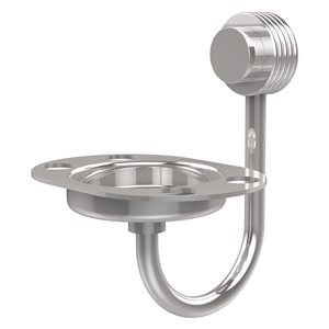 Allied Brass Venus Polished Chrome Brass Tumbler and Toothbrush Holder - Grooved Accents