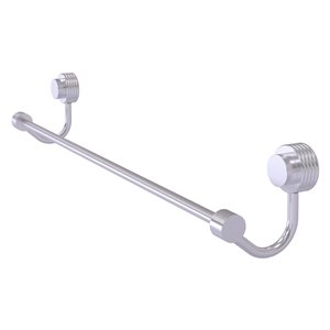 Allied Brass Venus 24-in Satin Chrome Wall Mount Single Towel Bar - Grooved Accents